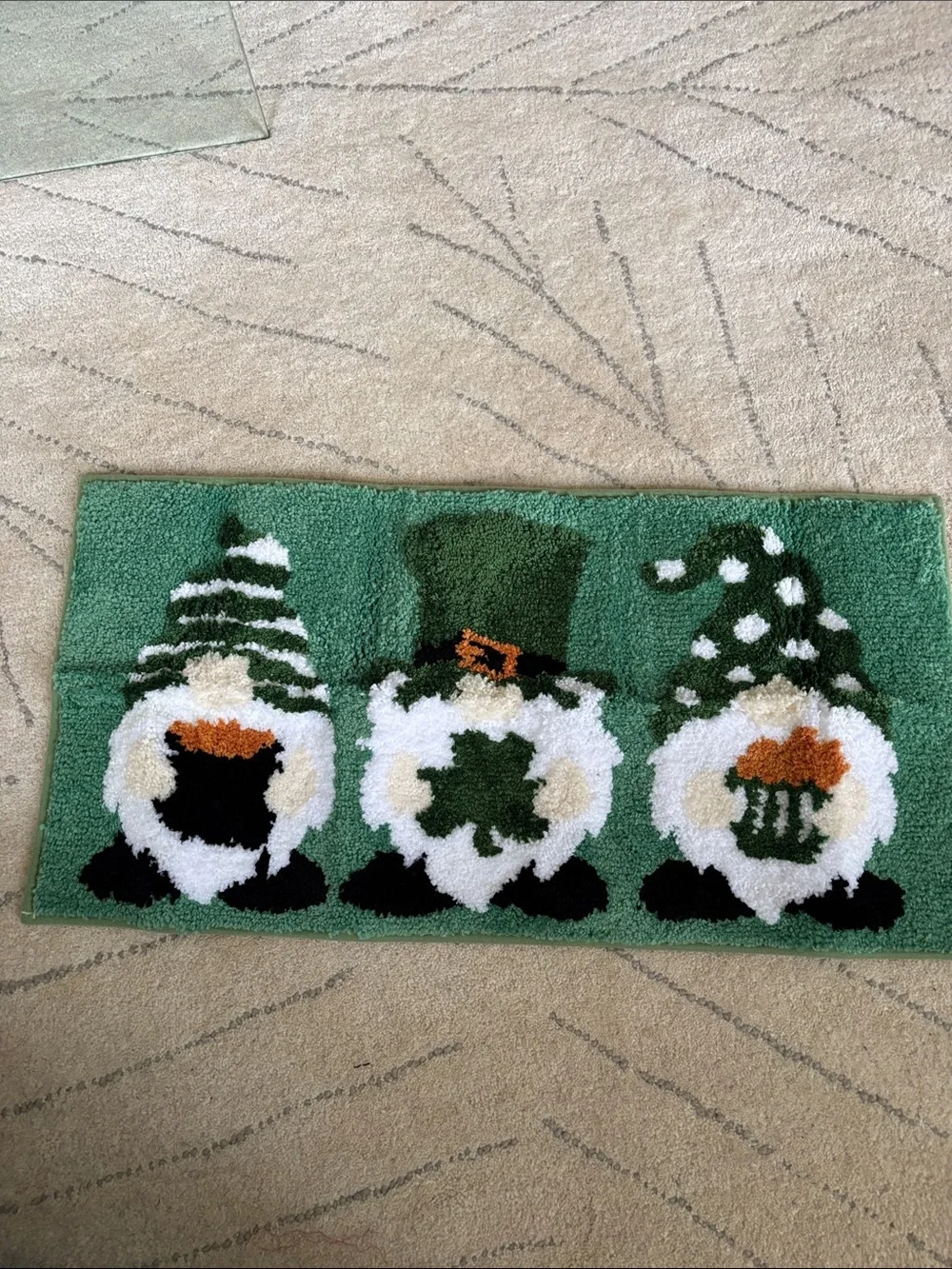 Vanleonet St Patricks Day Rug, Gnome Decorations St Patricks Day Mat for Bathroo
